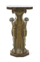 Lot 172 - An Art Deco Bakelite and spelter figural stand