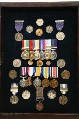 Lot 83 - A father and son group of WWI and WWII medals