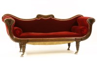 Lot 464 - A George IV simulated rosewood settee