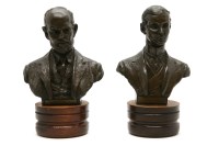 Lot 154 - A pair of bronzed busts of Charles Stewart Rolls and Frederick Henry Royce