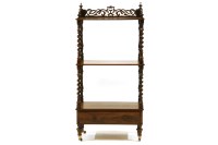 Lot 472 - An early Victorian rosewood etagere