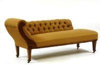 Lot 469 - An Edwardian carved walnut chaise longue