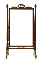 Lot 544 - A William IV design mahogany cheval mirror