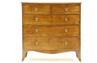 Lot 533 - A George III mahogany bow front chest of drawers
