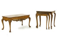 Lot 543 - A nest of three Epstein burr walnut occasional tables