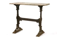 Lot 503 - A cast iron pub table