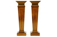 Lot 467 - A pair of inlaid walnut stands