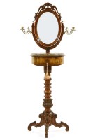 Lot 497 - A Victorian figured walnut wash stand