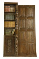 Lot 412 - A faux oak bookcase section and books