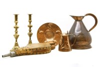 Lot 229 - A collection of brass and copperware