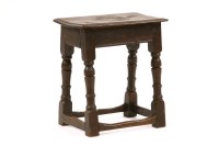 Lot 489 - An 18th century oak joint stool