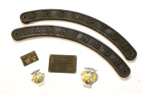 Lot 256 - A pair of Crompton Parkinson engine name plates
