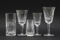 Lot 215 - A suite of Tyrone crystal drinking glasses to include: eight red wine