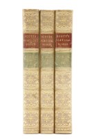 Lot 209 - The poetical works of Sir Walter Scott in three volumes together with a collection of hardbound books