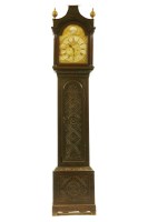 Lot 547 - A 19th Century carved oak longcase clock