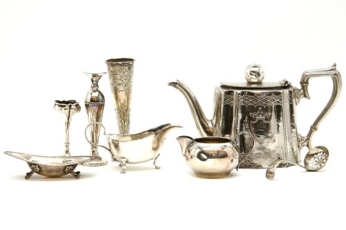 Lot 235 - A collection of silver and silver plated items