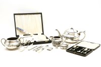 Lot 72A - A collection of silver items