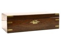 Lot 685 - An early 19th century rosewood and brass bound writing slope