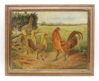 Lot 762 - Robert E Mertens
COCKERELS AND CHICKENS
Signed l.r.