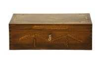 Lot 325 - An inlaid and crossbanded mahogany box