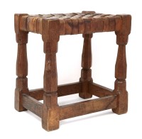Lot 141 - A Robert 'Mouseman' Thompson oak stool