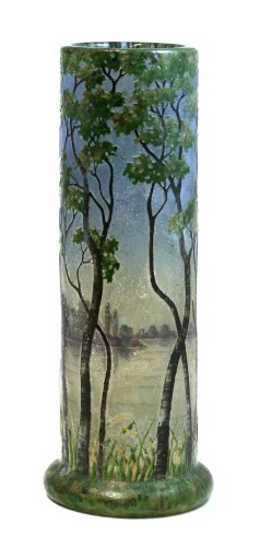 Lot 131 - A Daum landscape cameo glass vase