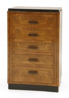 Lot 218 - An Art Deco burr walnut five-drawer chest