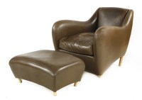 Lot 441 - A contemporary 'Balzac' armchair and ottoman