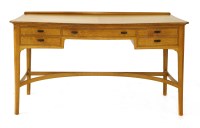 Lot 156 - An oak serpentine-fronted side table