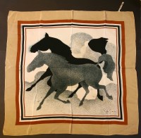 Lot 443 - Three silk scarves including an Asprey of London example and another from the Mets museum in New York.
