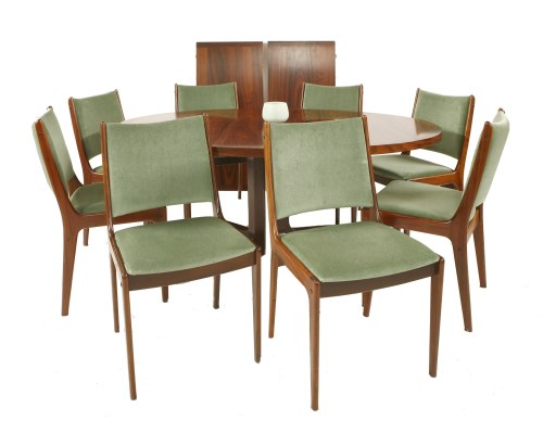 Lot 375 - A Danish rosewood dining table