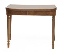 Lot 554 - A George III mahogany foldover top tea table
