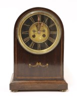Lot 73A - An Edwardian strung mahogany mantel clock