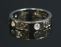 Lot 260 - A white gold and diamond Gucci 'Icon' ring