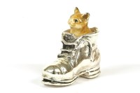 Lot 200 - A sterling silver boot