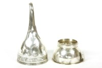 Lot 387 - A George III silver wine funnel