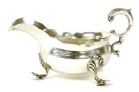 Lot 391 - A George III silver sauce boat