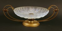 Lot 280 - An Etling opalescent glass and mounted centrepiece
