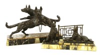 Lot 199 - Two Art Deco spelter centrepieces