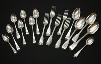 Lot 337 - A collection of Georgian and later silver flatware