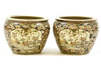 Lot 540 - A pair of Oriental porcelain fish bowls