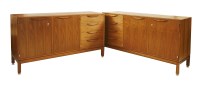 Lot 472 - A pair of walnut cabinets