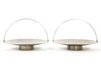 Lot 446 - A pair of stainless steel dishes
