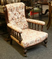 Lot 382 - A Victorian mahogany armchair