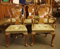 Lot 330 - An Epstein Queen Anne style set of eight dining chairs