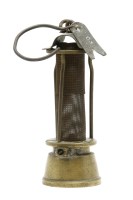Lot 439 - A 19th century brass miner's lamp