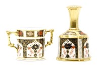 Lot 454 - A Royal Crown Derby Japan pattern two handled mug