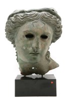 Lot 612 - A faux bronze classical bust of a female