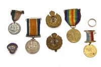 Lot 359 - A group of two World War One medals awarded to 21118 PTA  A Jones