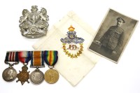 Lot 364 - A group of four World War One medals awarded to 70160 BMR H Jones 56BY34 AFA BDE RFA (Henry H Jones)